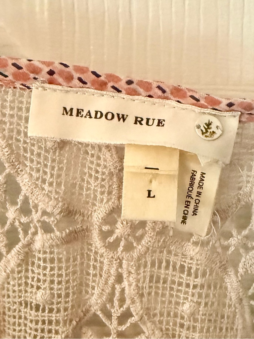 Anthropologie meadow rue giada peasant blouse, NWT, Size Large - Picture 5 of 8